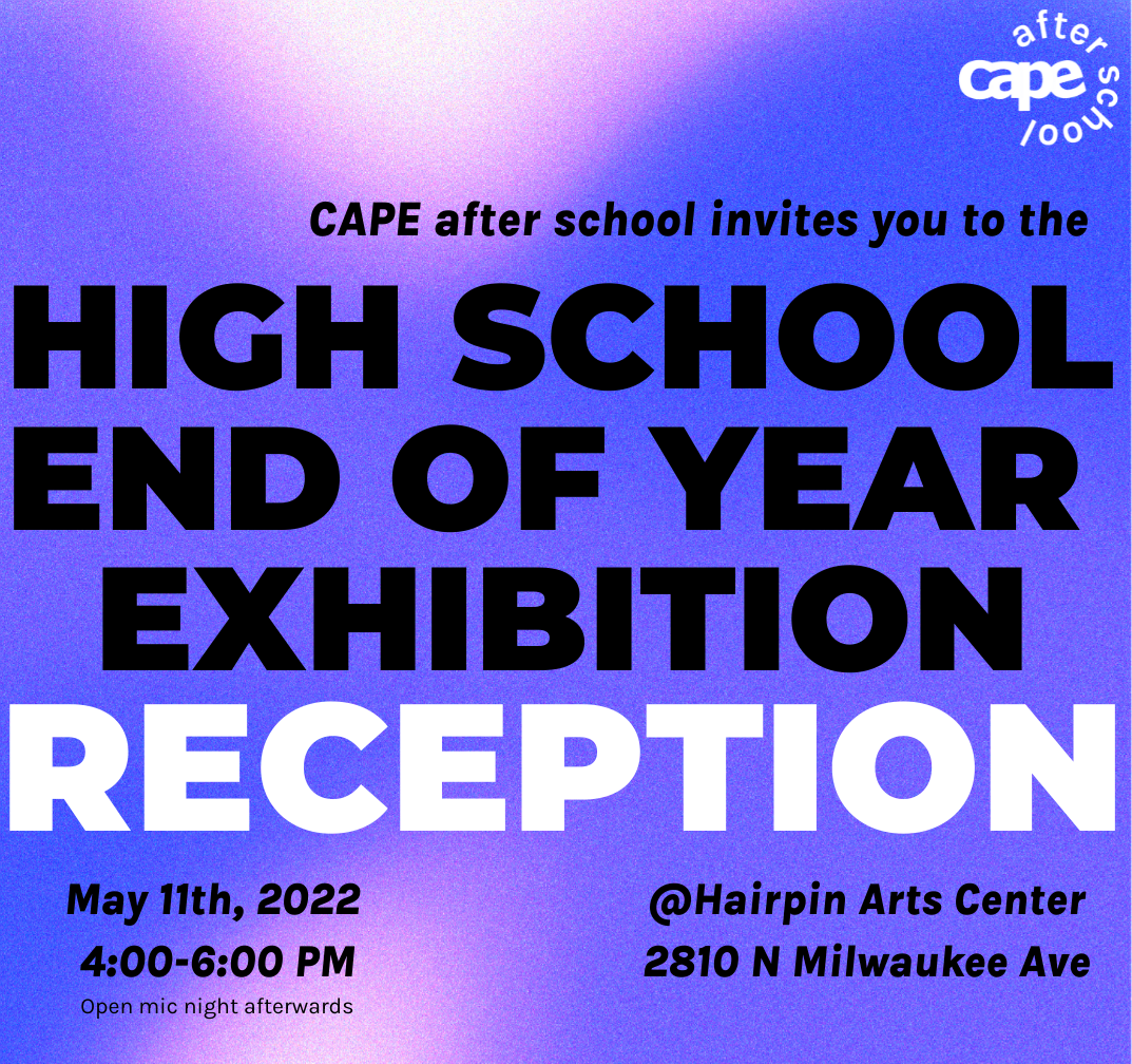 invitation to the end of year reception at Hairpin Gallery