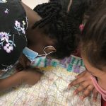students study a map